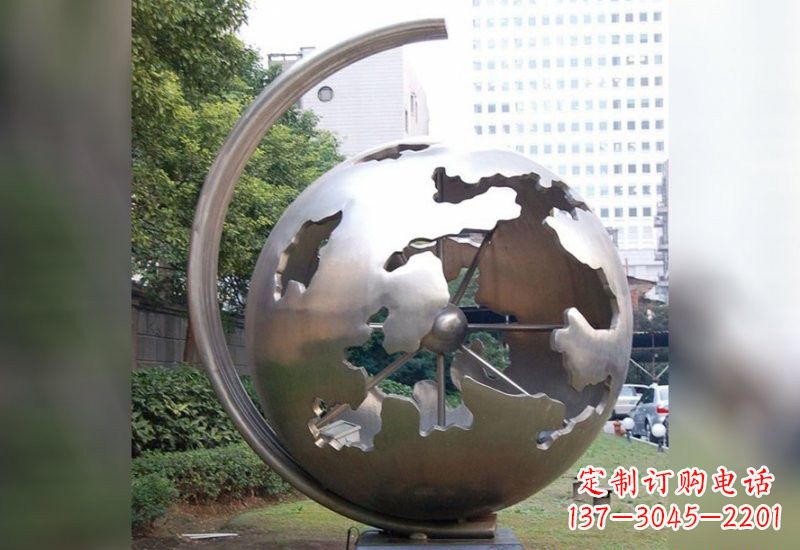 长沙不锈钢地球仪雕塑艺术与科学的结合