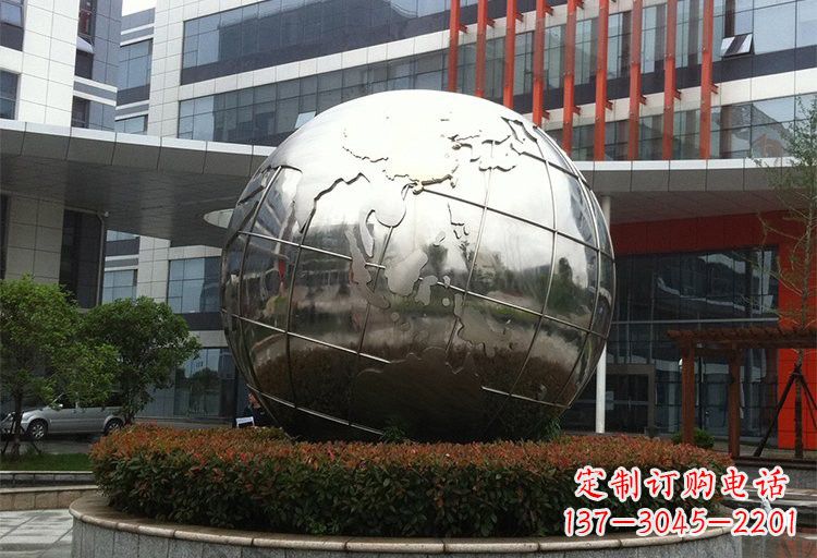 长沙不锈钢地球雕塑传递环保意识