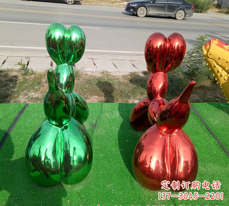 长沙不锈钢气球狗雕塑