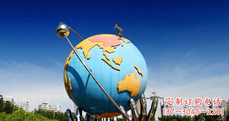 长沙不锈钢地球雕塑一个充满环保意义的艺术品