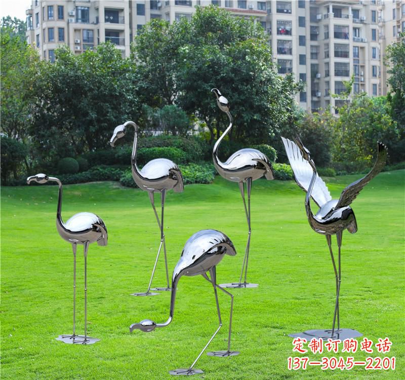 长沙不锈钢仙鹤雕塑——传承中华文化精髓