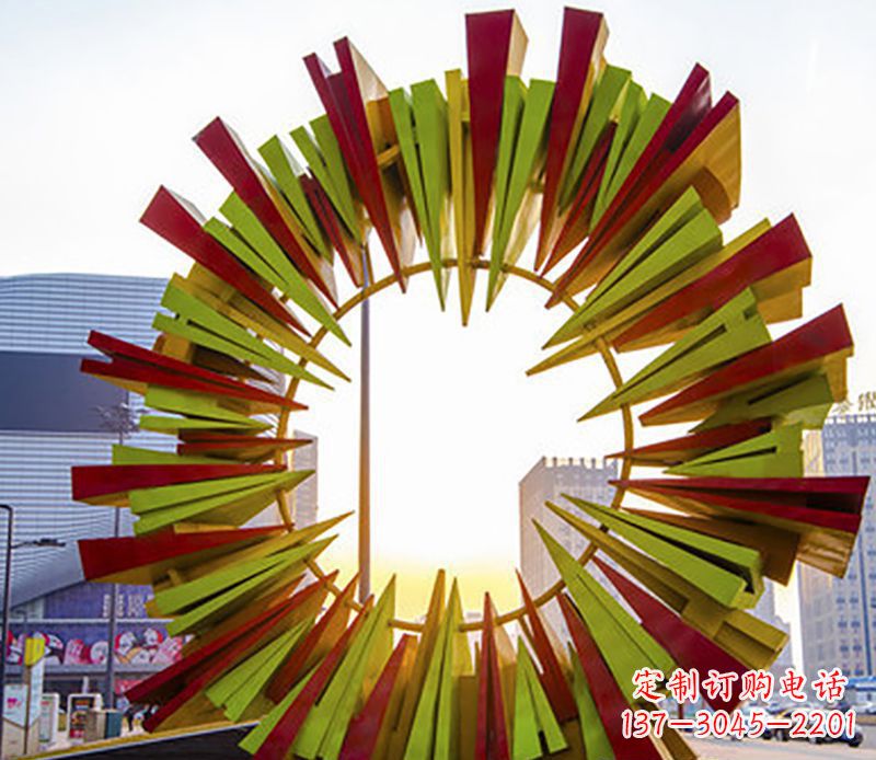 长沙绚烂太阳，精美不锈钢太阳花雕塑