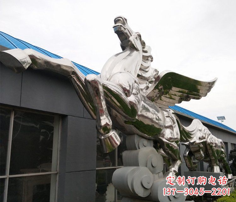 长沙不锈钢飞马城市雕塑展现城市精神