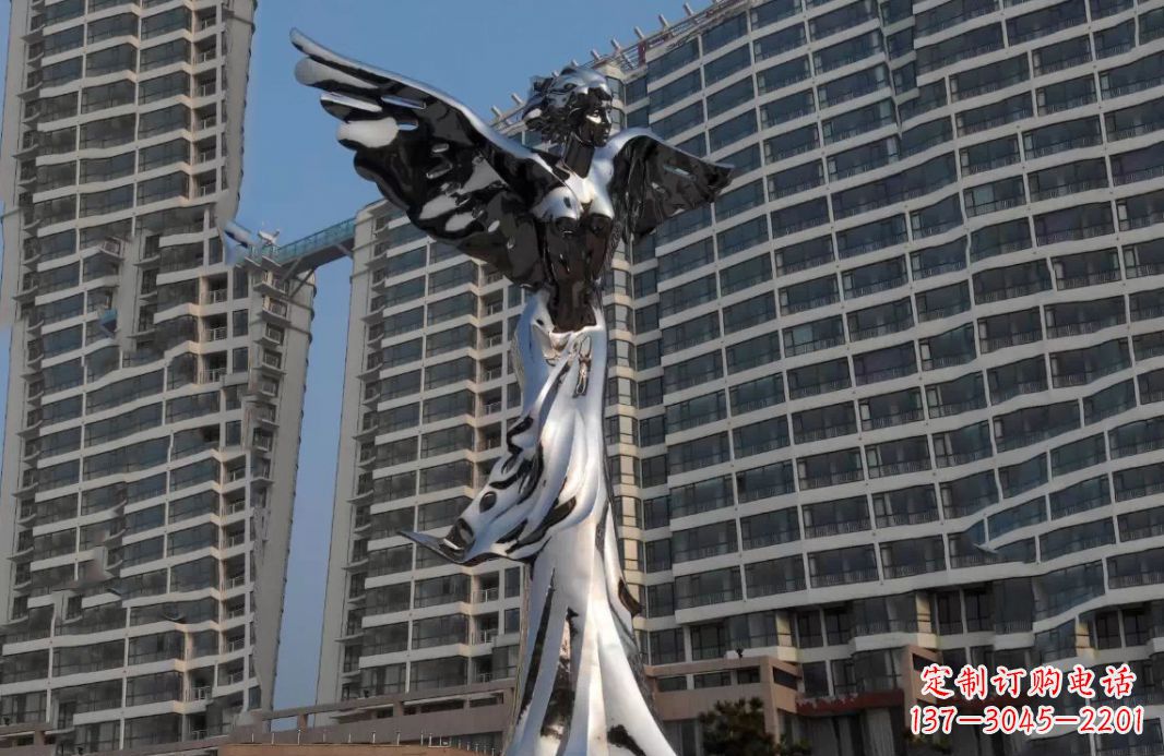 长沙不锈钢天使灿烂的城市景观
