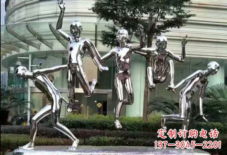 长沙勇敢跳跃的儿童雕塑