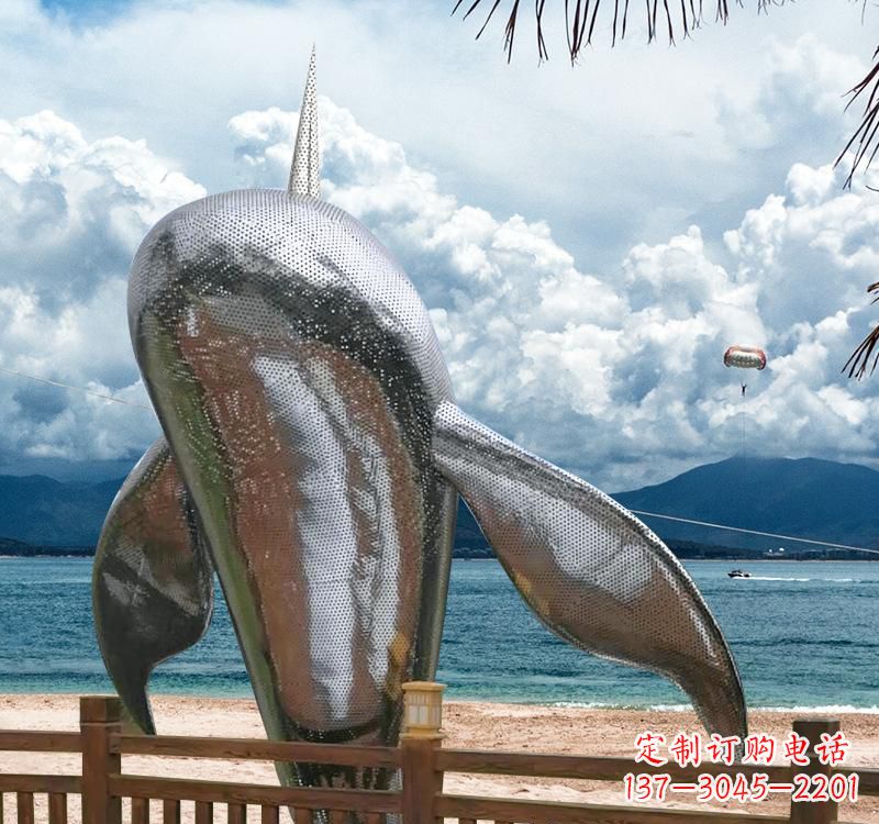 长沙不锈钢鲸鱼雕塑精美绝伦