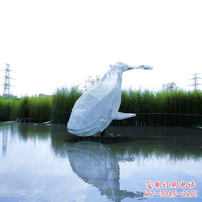 长沙精美的不锈钢鲸鱼雕塑