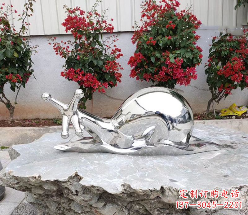 长沙不锈钢蜗牛雕塑精致细腻的艺术之美