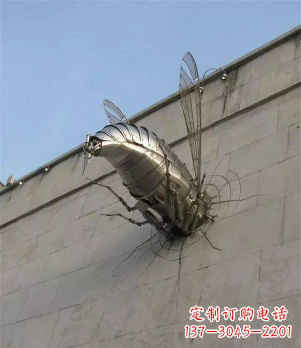 长沙美丽的不锈钢无头动物雕塑