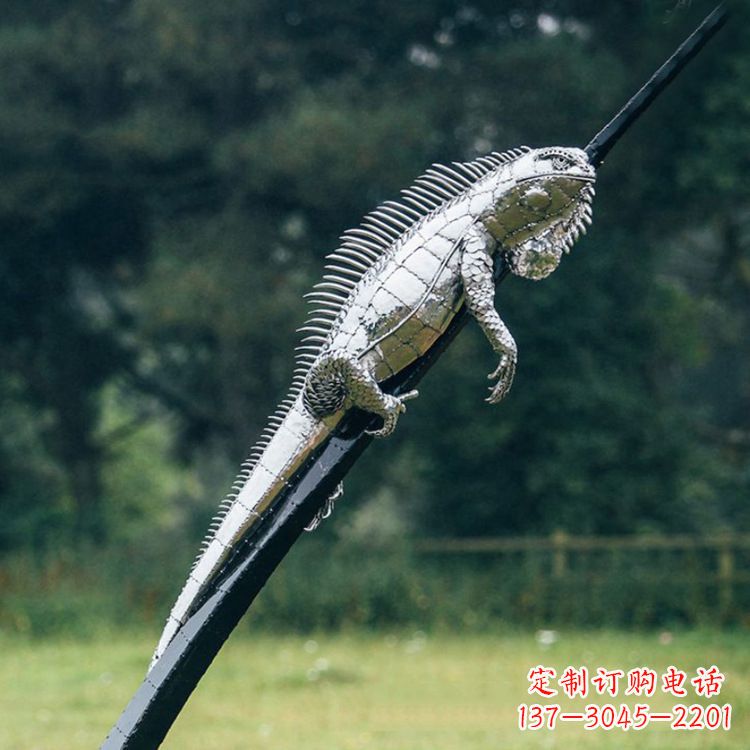 长沙不锈钢蜥蜴雕塑艺术的精美体现