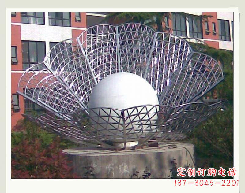长沙海洋精灵不锈钢贝壳雕塑