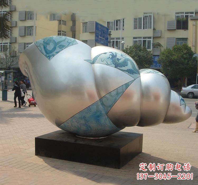 长沙不锈钢海螺雕塑——给小区增添美的魅力