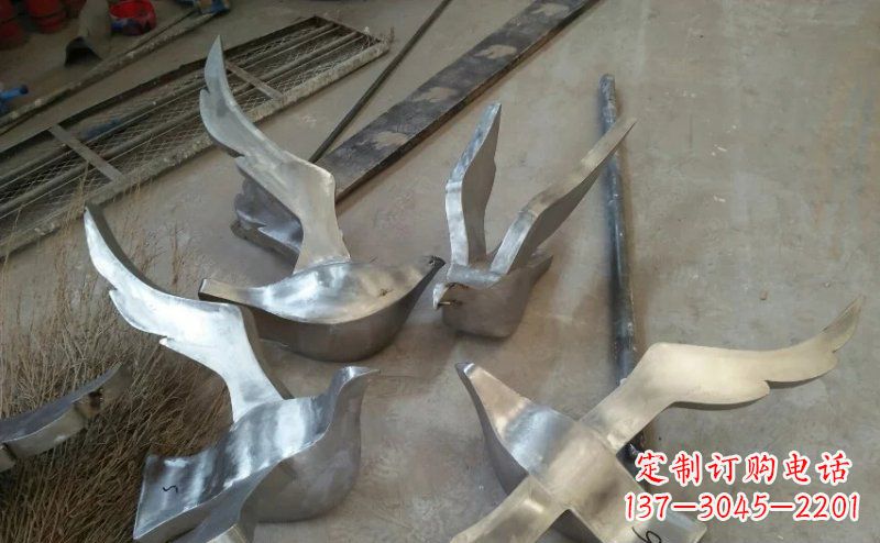 长沙精美的不锈钢小型鸽子雕塑