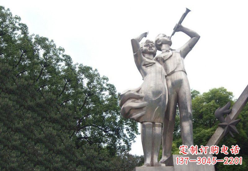 长沙不锈钢小学生雕塑缔造美丽校园新风貌