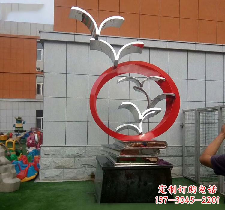 长沙不锈钢书籍雕塑校园的精美装饰
