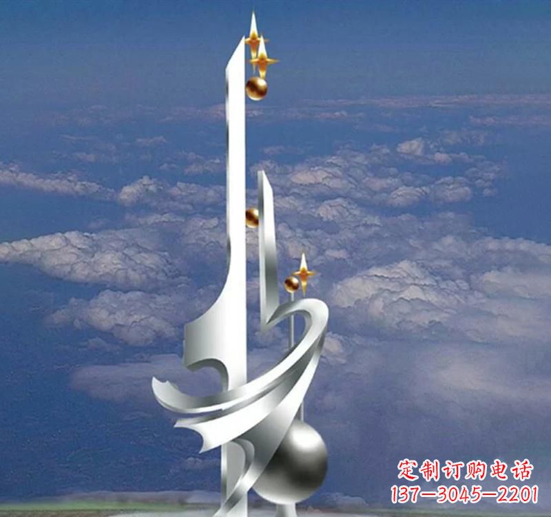 长沙不锈钢校园书本雕塑传承知识文化