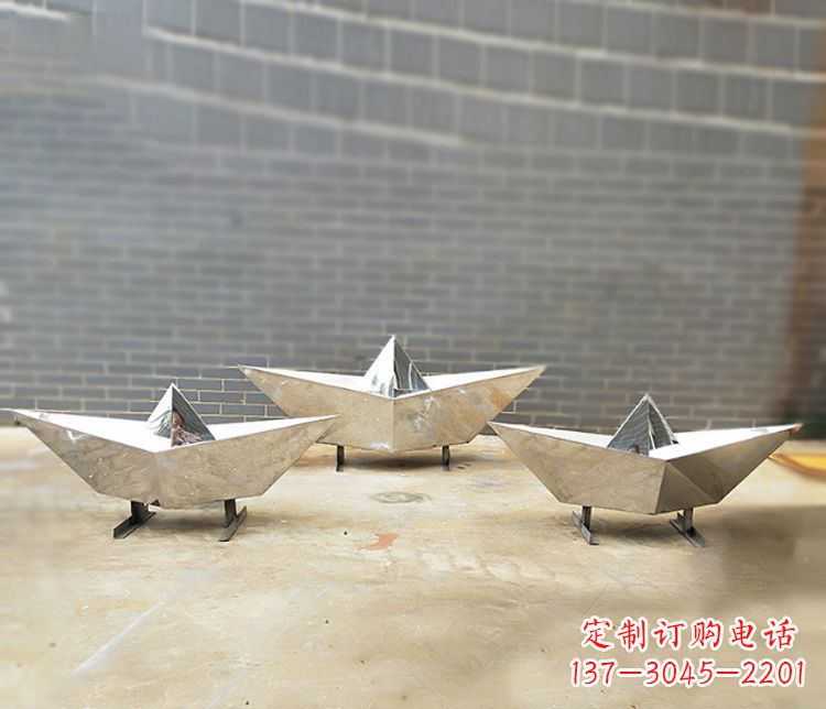 长沙不锈钢元宝雕塑精致的艺术品