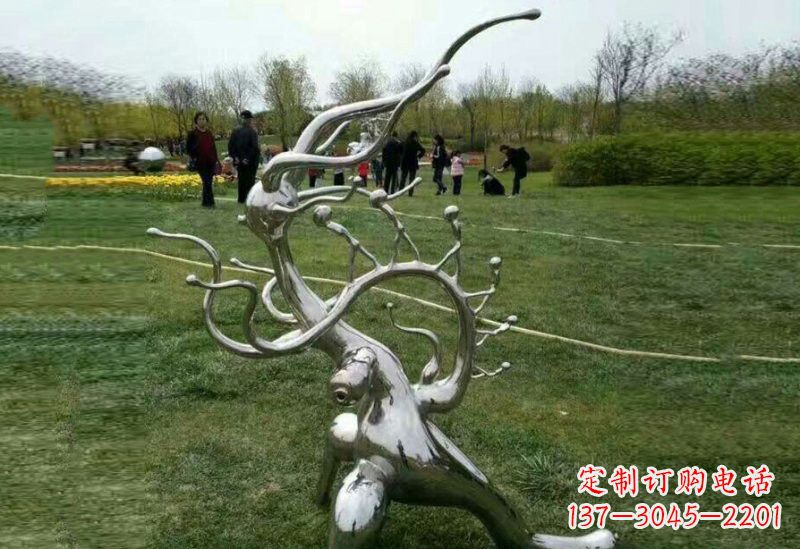 长沙不锈钢树枝雕塑精美的艺术装饰