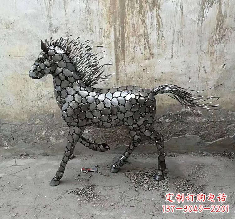 长沙不锈钢园林动物马雕塑