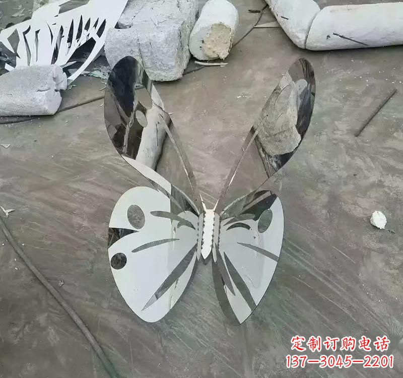 长沙不锈钢园林蝴蝶雕塑精美的艺术之作