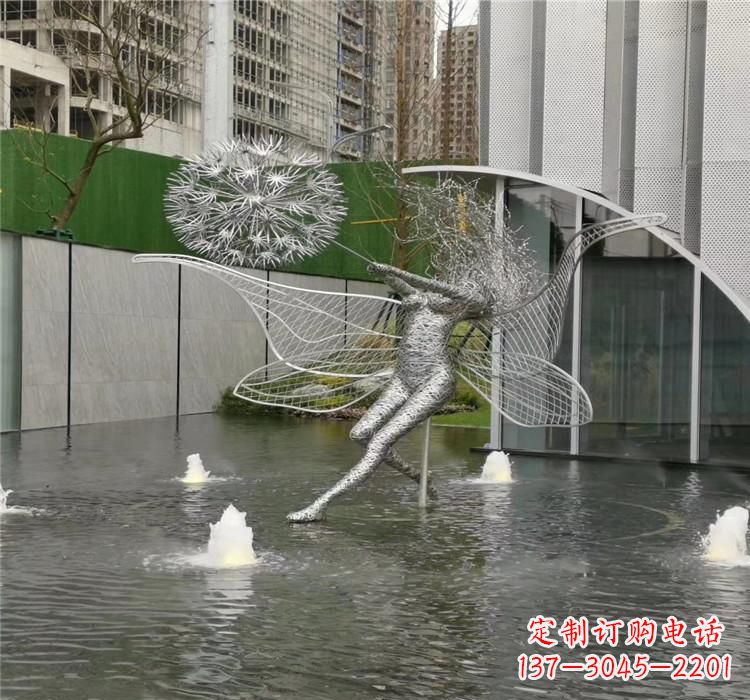 长沙美丽的不锈钢蒲公英雕塑