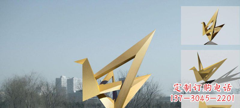 长沙不锈钢仙鹤雕塑灵动的艺术符号