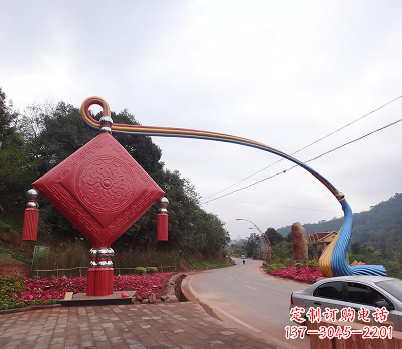 长沙不锈钢拱门雕塑精致的现代艺术