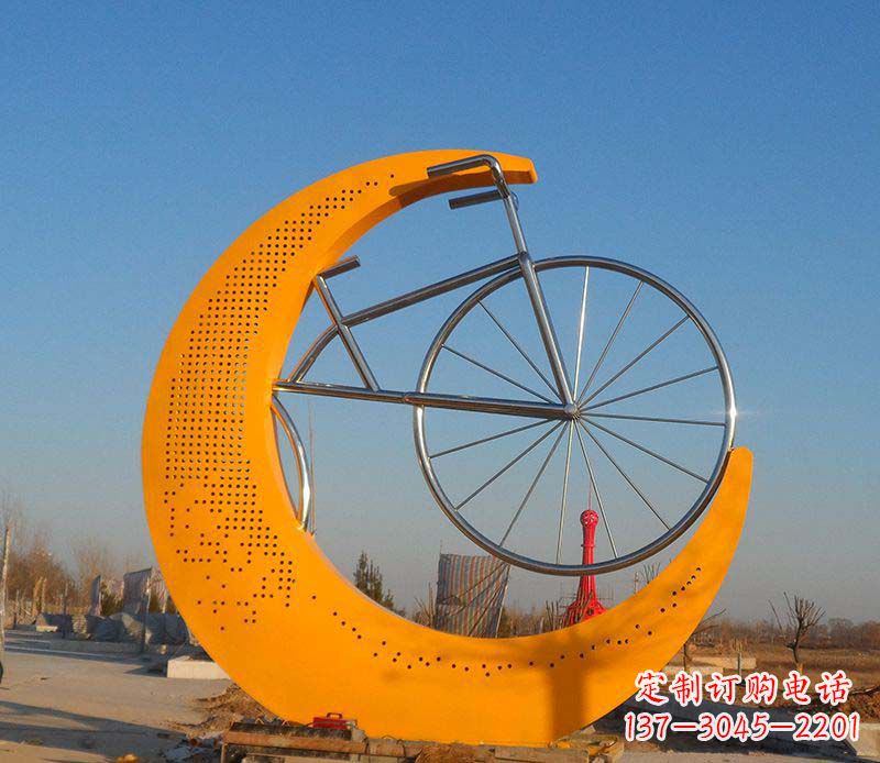 长沙不锈钢自行车雕塑一次性看到的艺术经典