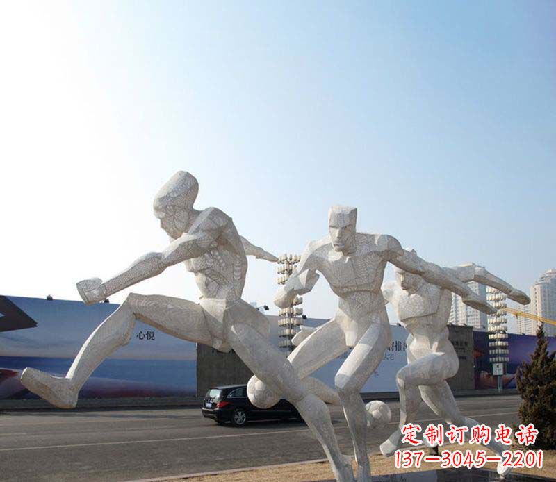 长沙足球之美不锈钢足球雕塑