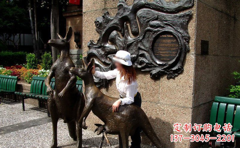 长沙袋鼠雕塑——装点步行街的美丽风景