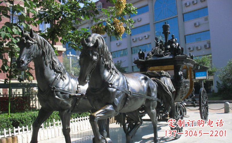 长沙马车雕塑西方步行街的瑰宝