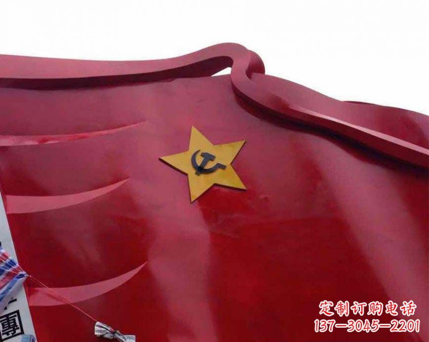 长沙不锈钢党徽雕塑——传承红色基因