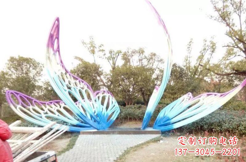长沙彩色不锈钢蝴蝶雕塑