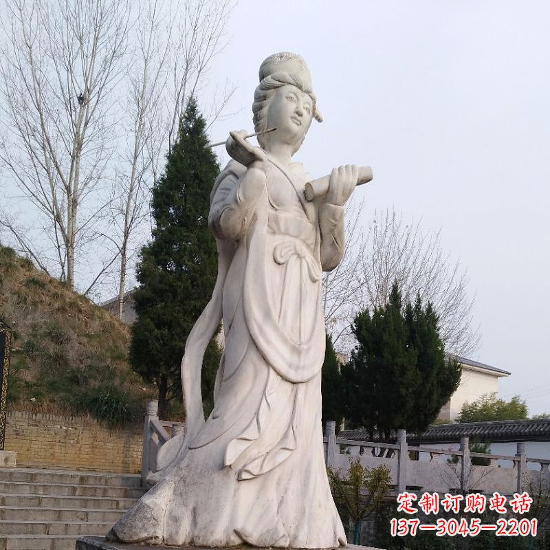 长沙蔡文姬石雕塑像-景区园林古代著名人物才女文学家雕塑