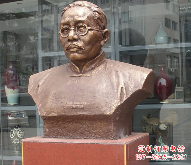 长沙蔡元培雕塑传承睿智的象征
