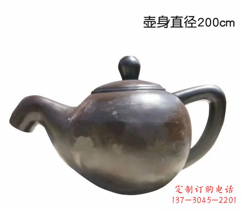 长沙茶壶喷泉铜雕_2
