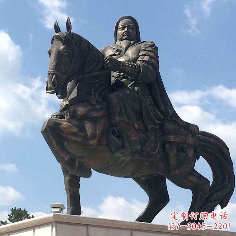 长沙成吉思汗驰骋铜像象征着不朽的传奇