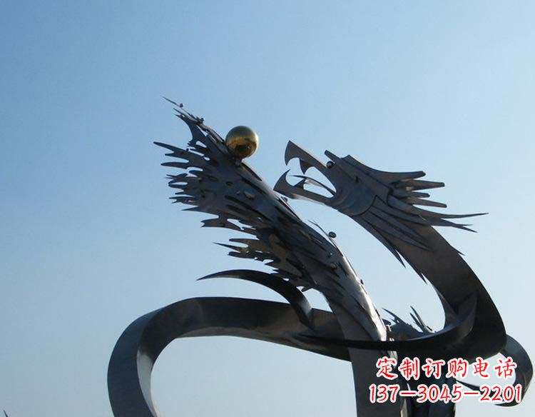 长沙不锈钢龙雕塑精细的手工艺品