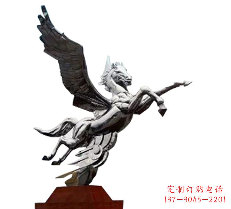 长沙城市飞马不锈钢雕塑像