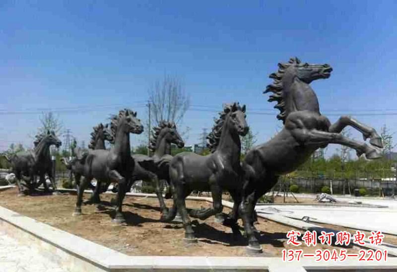 长沙城市园林奔马铸铜雕塑