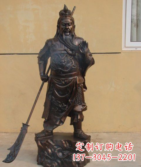 长沙关公雕塑祝福人们的神灵