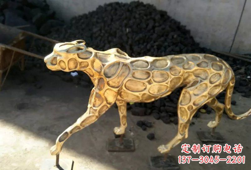 长沙抽象金钱豹铜雕