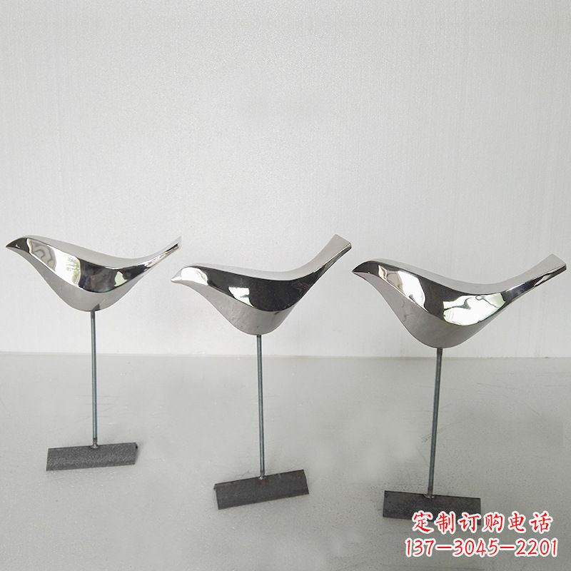 长沙抽象块面不锈钢鸽子插件