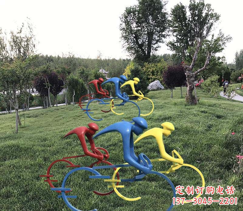 长沙抽象的自行车雕塑——构筑美丽的公园景观