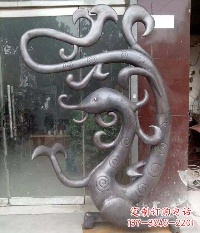 长沙抽象蛇景观动物铜雕
