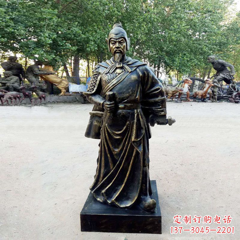 长沙李靖--初唐著名人物仿铜雕塑像