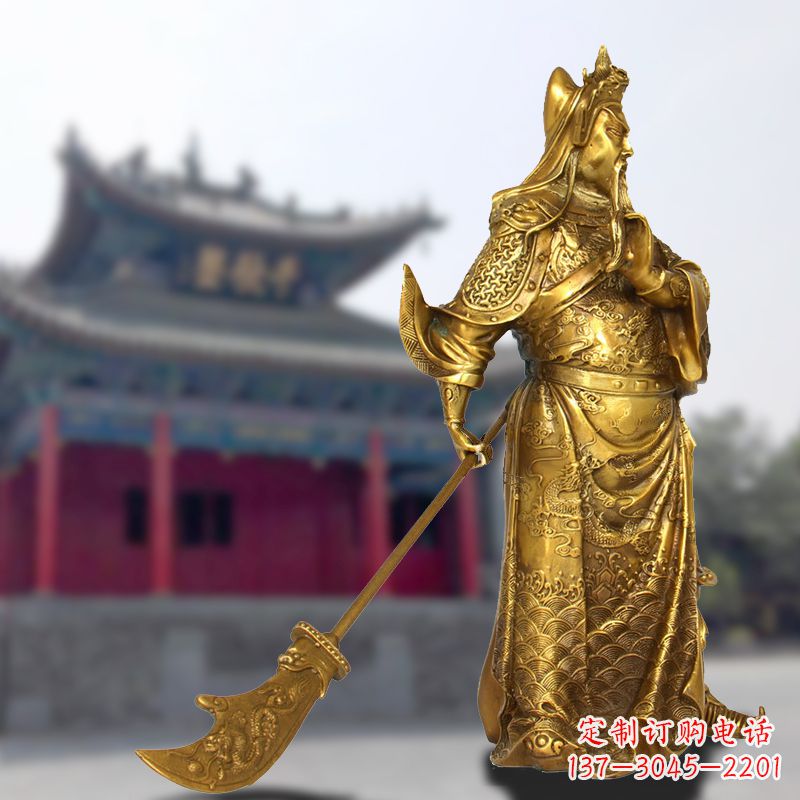 长沙铜雕关羽传承精神气质