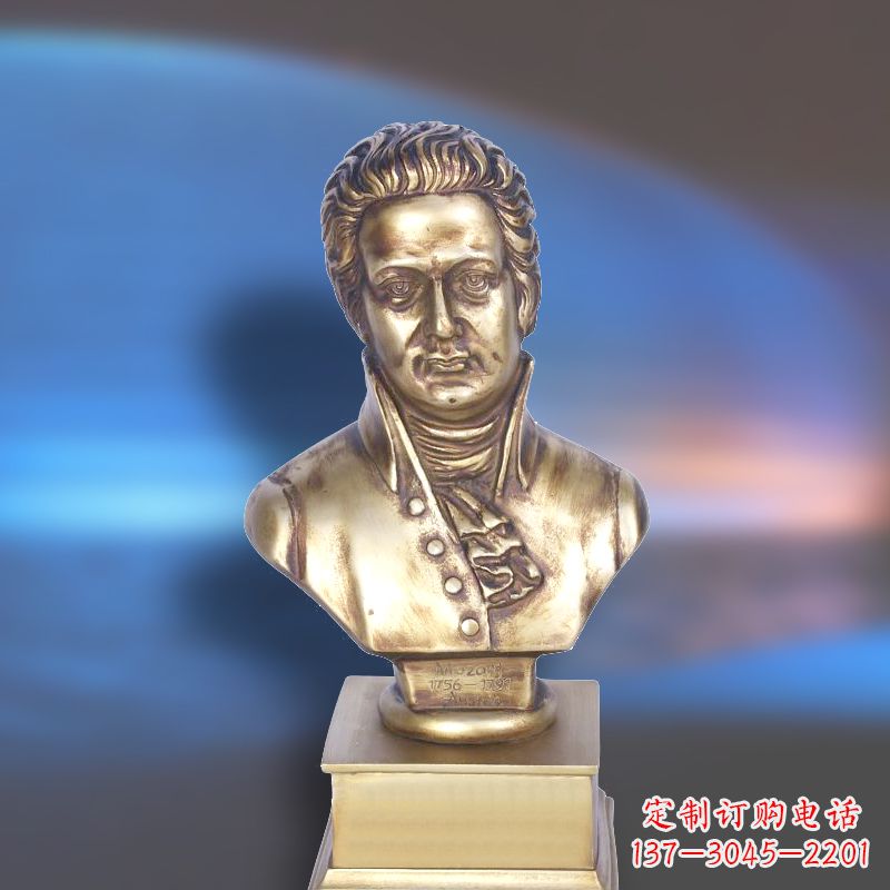长沙纯铜莫扎特头像雕塑