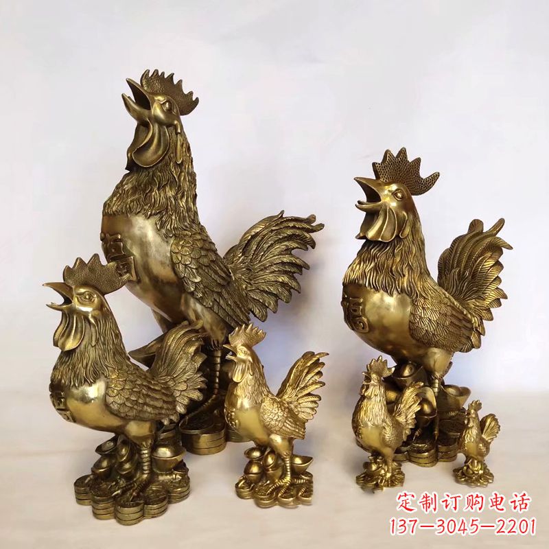 长沙鸡雕塑纯铜打造的精美艺术品