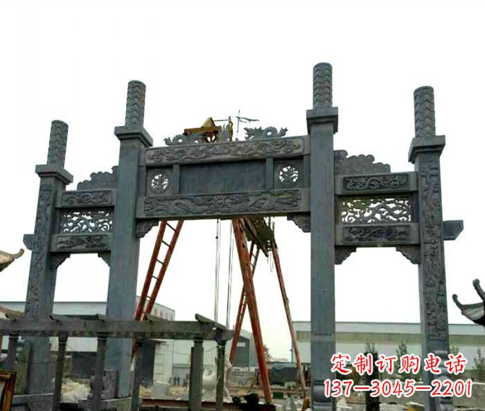 长沙村庄牌坊雕塑传承历史文化